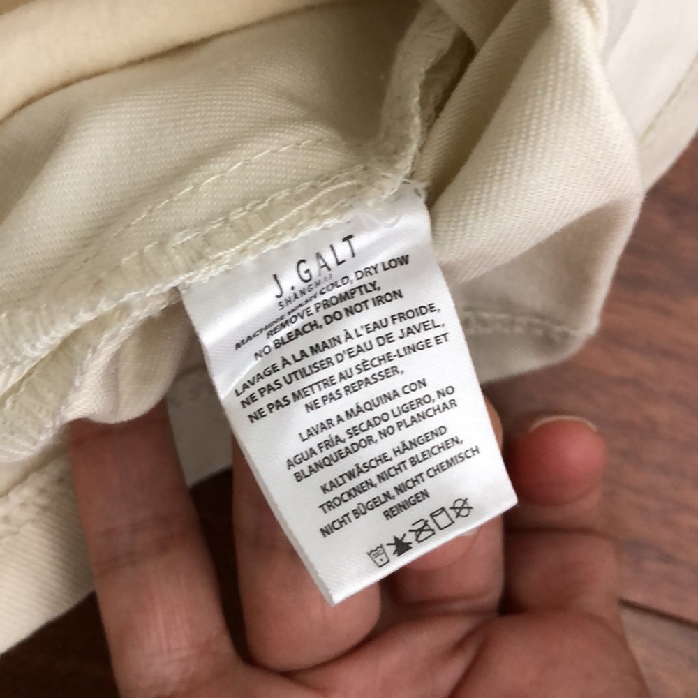 BRANDY MELVILLE J GALT IVORY COTTON PLEATED COTTON SKORT SIZE SMALL NEW - Picture 8 of 10